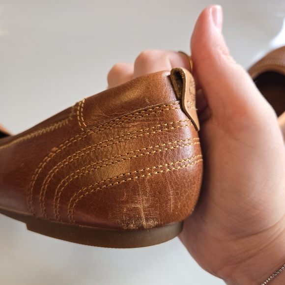 Timberland Brown Slip On Earthkeepers Ellsworth Leather Ballet Flats Shoes 10 - Picture 8 of 15